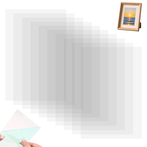10PCS Heat Resistant Clear Acetate Sheets, 4.3x6.3-Inch Transparent Plastic Acetate Sheets for Card Making, Thin Acetate Sheet for Cricut/Printing/Cake Wraps