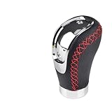 CLPAECY 5/6 Speed Gear Shift Knob Manual Transmission Car PU Leather Extended Gear Shifter Gear Head Gear Stick Shift Knob(Red)