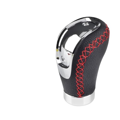 CLPAECY 5/6 Speed Gear Shift Knob Manual Transmission Car PU Leather Extended Gear Shifter Gear Head Gear Stick Shift Knob(Red)