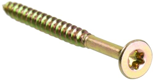 Connex Universalschrauben 5,0 x 60 mm - 195 Stück im Set - Senkkopf - TX-Antrieb - Teilgewinde - Gelb verzinkt / Schrauben-Set / Schrauben… – Ansicht 3