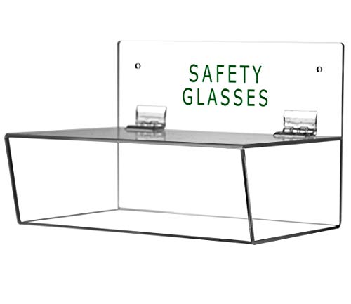 Cq acrylic Safety Glasses Holder with Lid,Dustproof, suitable for countertops and walls,3