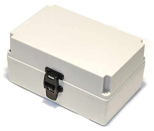 Caixa plástica 250mmx160mmx120mm Com Fecho E Dobradiça