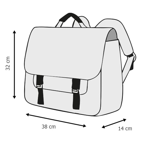 Cartable 38cm 2 compartiments ANONYM Cherry avec dos ergonomique - 5