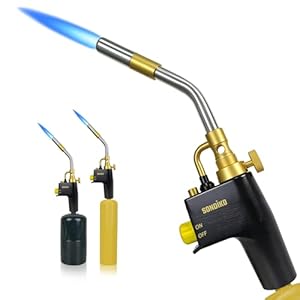 Sondiko Propane Torch, GJ-8000 High Intensity Mapp Gas Torch Head, Trigger Start Plumbing Soldering Blow Torch Heavy Duty Blowtorch for Welding, Kitchen, BBQ (Gas Cylinders Not Included)