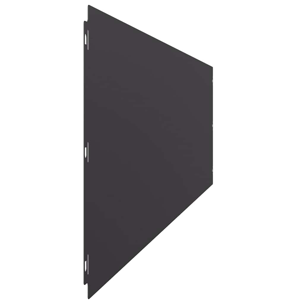 Lot de 10 bordures de pelouse en acier laminé à froid Noir 25 x