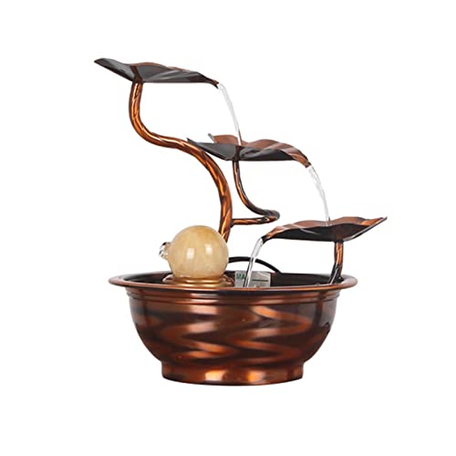 Fontaine cascade d'intérieur compacte en cuivre style zen naturel - 2