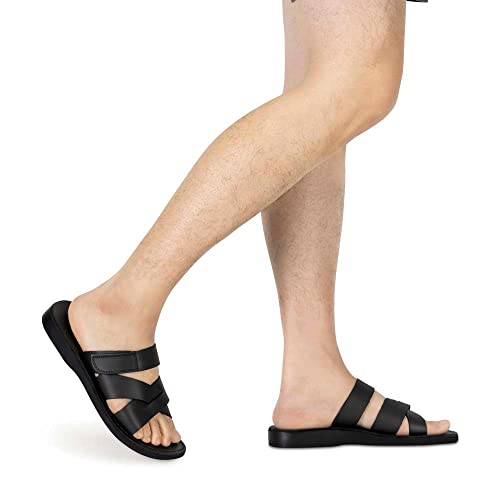 Philip - Leather Woven Strap Sandal - Mens Sandals2