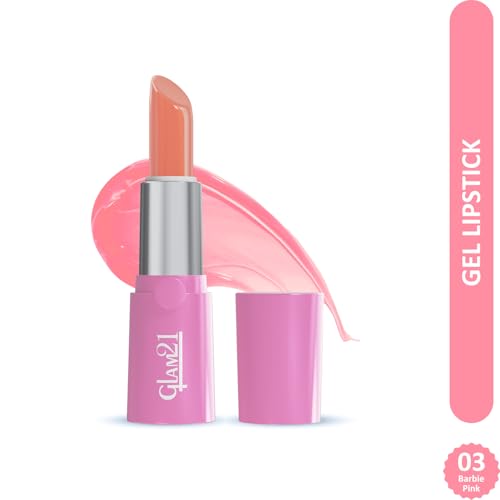 Image of Glam21 High Definition Lipstick | Lightweight & Ultra-Moisturizing Lip Color | Gel-Based Creamy Formula | Smooth Application & Vibrant Finish | Long-Lasting Comfort Wear |3.6gm, Pink