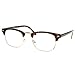 Goson Classic Tortoise Gold Frame/Clear Lens Horned Rim Clubmaster Glasses 50mm