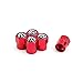 TK-KLZ 5Pcs Metal Car Tires Valve Stem Caps for All Model Volkswagen VW CC Tiguan Jetta Golf MAGOTAN Polo Santana Beetle Phaeton Decorative Accessory (Red)