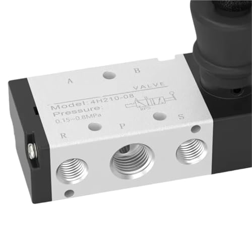 Vanne de commande manuelle 4H210-08 pneumatique 5/2 avec silencieux d'air