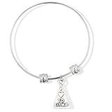 I Love to Climb on Triangle Charm Fancy Charm Bangle