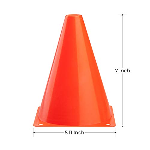 Cartman 7 Inch 24 Pack Sports Cones, Agility Field Marker Cones, Plastic Traffic Training Cones For Outdoor Activity & Festive Events thumb #1