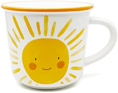 TREEWOO Cute Sunshine Mug 12oz Good Morning Ceramic Cup with Handle Coffee Tea Milk Water Mug Gift for Men Women Dishwasher and Microwave Safe