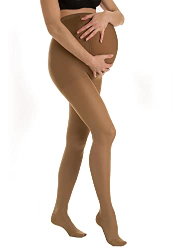 Relaxsan Microfiber 890M (Beige 1/S) Compression Maternity Tights, Adjustable Pantyhose 18-22 mmHg