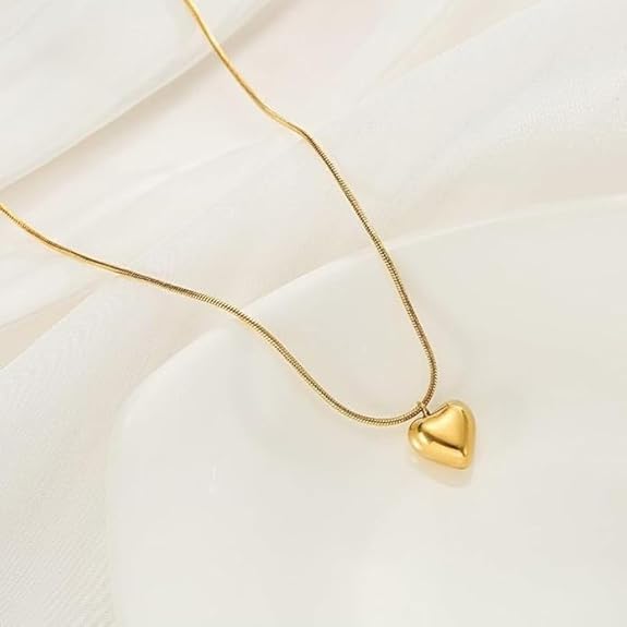 MIAMI pendant necklace chain for women girls Love anti tarnish stainless steel gold stylish Neck Chain | Heart Locket | Modern Design | Birthday Gift Valentine| Aesthetic Jewellery | Accessories 2