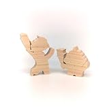 ヒノキの組み木 小鬼の兄弟 節分 豆まき