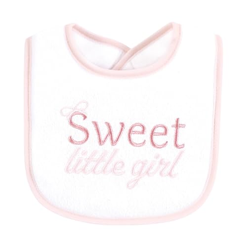 Image of Hudson Baby Infant Girl Cotton Terry Drooler Bibs with Fiber Filling, Cutest Family, One Size