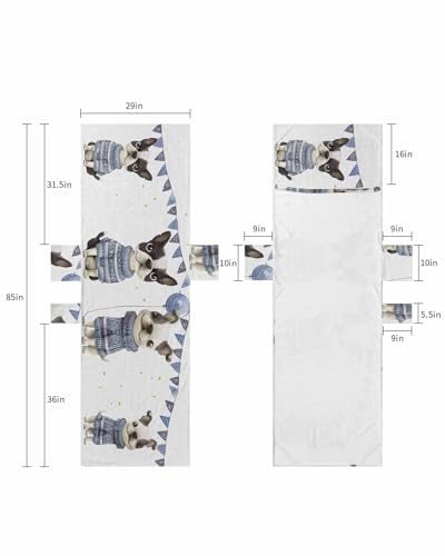 Blue Gogs Beach Chair Cover with Side Pockets, Microfiber & Quick Dry Pool Chaise Lounge Chair Towels Covers for Sun Sunbathing Patio Garden Hotel, Funny Cute Boho Pet Animal Vintage Farmhouse