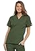 Cherokee Women's Plus Size V Neck Scrubs Shirt, Olive, XX-Large