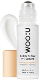 WOO:U Vitamin C & Peptides Under Eye Serum – Milky Korean Skin Care for Puffiness, Dark Circles & Wrinkles – Dermatologist Tested, Anti Aging – Vegan, Cruelty Free, Clean Beauty – 1 Fl Oz