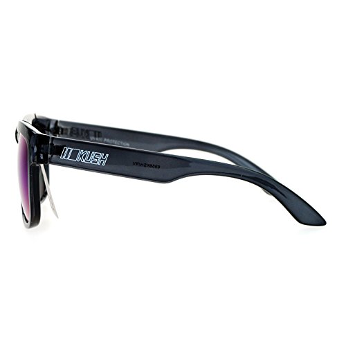Image of Kush Mens Neon Pop Horn Rim Sport Horned Sunglasses