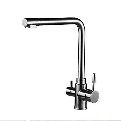 Haushaltsarmaturen Edelstahl Splitter Grau Küchenarmaturen Drehbar Wasserhahn Flexible Spüle Mischer Wasserhähne Standmixer, Qi Xian