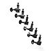 D'Addario Accessories Auto-Trim Tuning Machines - Locking Tuners for Guitars - 6 In Line Setup, Black