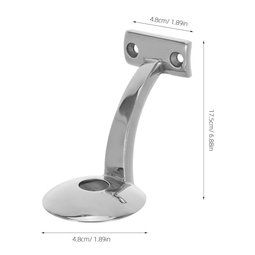 Soporte de escalera de acero inoxidable plata Zerodeko mejoras de seguridad para pasamanos 2