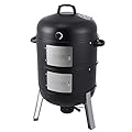 SUNLIFER 20.5 Inch Vertical Charcoal Smoker and Grill Combo, Heavy-Duty BBQ Smokers for Outdoor Cooking Camping