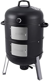 SUNLIFER BBQ Charcoal Smoker Grill, 3-in-1 Heavy Duty Barbecue Grill for Garden Camping Outdoor Cooking 105x63x52.5CM