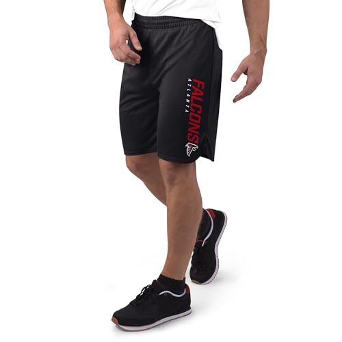 MSX by Michael Strahan Men's Black Atlanta Falcons Mesh Shorts
