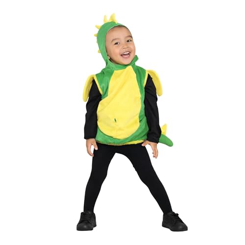 Seruna Drache-n Kostüm-e, F82 86-92, für Klein-Kind Baby Babies, Dino Drachen-Kostüm Fasching Karneval Kleinkinder-Karnevalskostüme Kinder-Faschingskostüme