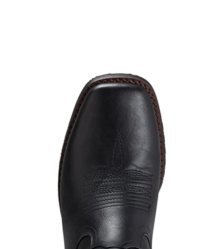 iuv cowboy boots for men wide foot square toe western boots with classic embroidered durable slip on boots