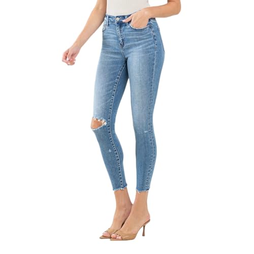 Flying Monkey High Rise Skinny Jeans Light Blue3