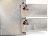 Weihnachtsbriefpapier Set | Weihnachtskugeln Rot und Silber | 100 Blatt Motivpapier A4 | 100 Briefumschläge OHNE FENSTER im DIN LANG-Format | Briefpapier Set