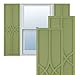Ekena Millwork TFP001CP18X061MG True Fit PVC Cedar Park Fixed Mount Shutters, 18"W x 61"H, Moss Green
