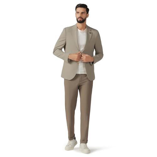Image of Blackberrys Men's Solid Slim Fit Formal Blazer