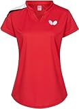 Butterfly womens Athletic Table Tennis Shirt, Red, Medium US