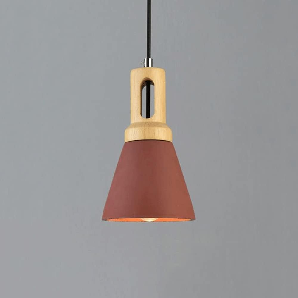 Industrial Concrete Light Kitchen Island Solid Wood Nordic Light Multicolor Cement Retro Rustic Hanging Lamp Suspension Light for Bedroom Restaurant Home Decor/