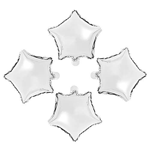 Star-shaped Foil Balloons, 10" Silver 50-Pack, Birthday & Event Decorations by MOWO - Used condition - Image 3