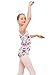 EQSJIU 2 Packs Leotards For Girls Gymnastics White Cat Shiny Heart Gymnastics Outfits Girls 7/8 Years