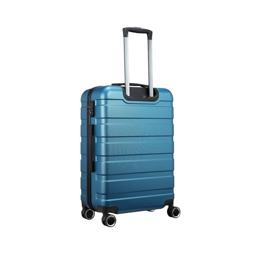 Panana 20" Lightweight ABS Hard Shell Suitcase, Four-Wheel Design, Modern Lock (Caribbean Blue, 20-inch) Explore Travel with Style!
