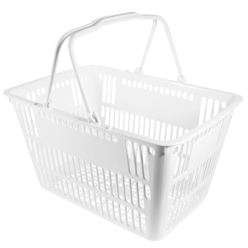 Cesta de plástico resistente COHEALI con asas cómodas para compras y hogar 2