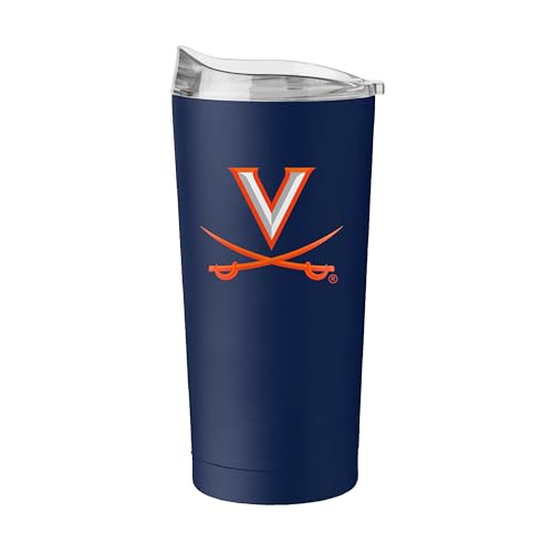 Image of Logo Brands NCAA 20 oz Powder Coat Stainless Tumbler -Double-Wall Insulated Everday Tumbler for Hot or Cold Drinks, High Lip Lid, Team Color