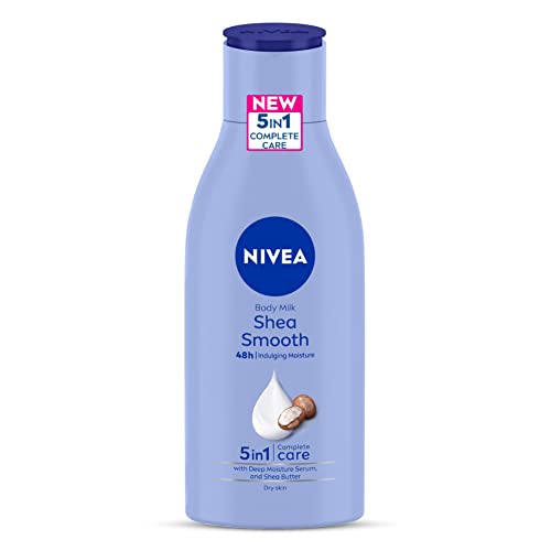 Image of Nivea Body Lotion For Dry Skin, Shea Smooth, With Shea Butter, For Men & Women, 120 ml