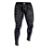 Real Men ABCD Pouch Lot de 1, 2 et 3 Pantalons de Compression pour Homme, Leggings de Yoga, Collants, Couche de Base pour Homme par Temps Froid, Lot de 1 - Camouflage Gris, Taille S