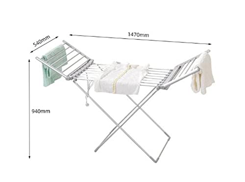 Tendedero eléctrico plegable para ropa con 20 tubos calefactados de bajo consumo 3