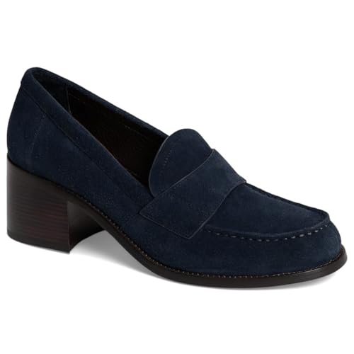 Image of SHODENSE Women Vintage Chunky Heel Loafers Pumps Platform Round Closed Toe Oxford Shoes Burnished Patent Matte Suede Slip On Dress Loafer Block Stacked Heels Office Formal Work Business 4-11 M US