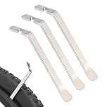shweehon 3 PCS Tyre Levers for Bicycles, Bicycle Tire Lever Tyre Spoon Changing Tool, Bike Tire Levers to Repair Bike Tube, for Road Bike Universal Bikes Tube Changing Removing(Silver)